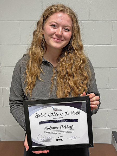 Makenna Diekhoff, March 2025 Athlete of the Month.