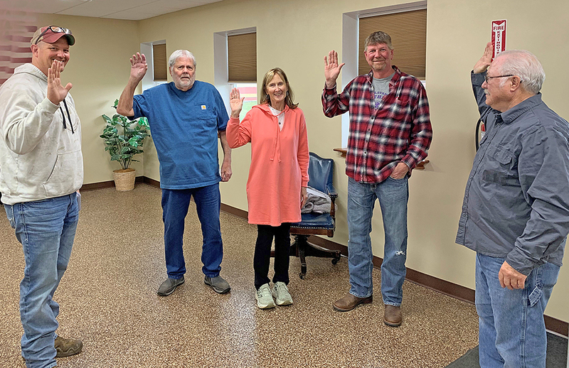 Left to right: Eric Diekhoff, Richard Bottenberg, JoAnn Beymer, Aaron Sundell, and Brad Donley.