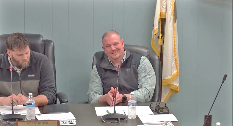Interim City Administrator Eric Diekhoff addresses the Delavan City Council during his final meeting on March 3, offering his last report.