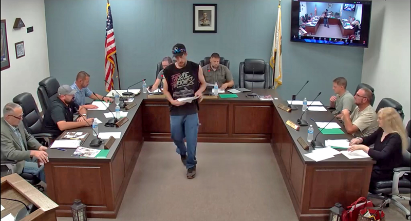 West A Street resident Adam Wasik submits a written complaint to the Delavan City Council, urging action on parking congestion tied to Gardner Field game days.