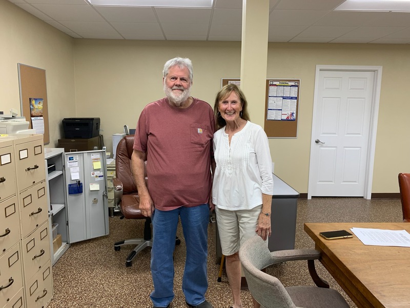 Township Supervisor Richard Bottenberg (left) stands with Township Trustee JoAnn Beymer, who will assume the supervisor’s role.